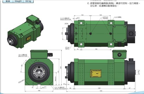 sm55 nt40 臺(tái)灣翰坤hardy專(zhuān)用機(jī)床內(nèi)藏式電主軸頭